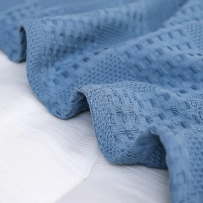 DecorBites™ Honeycomb Waffle Cotton Blankets - Ideal for Beds, Sofas, Travel, and Picnics