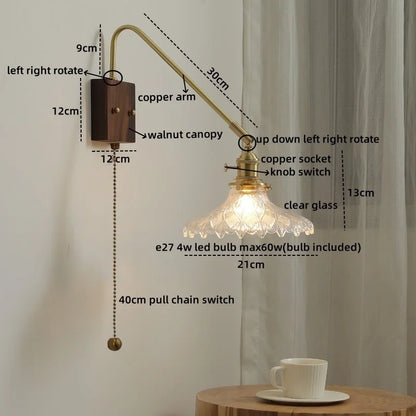 DecorBites™ Copper Ceramic LED Wall Lamps Modern Style for Bedroom Living Room Bar