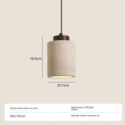 Japanese Travertine Stone Pendant Light