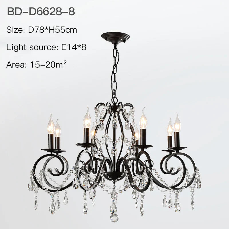 Lámpara de araña de cristal DecorBites™ para iluminación de dormitorio y sala de estar