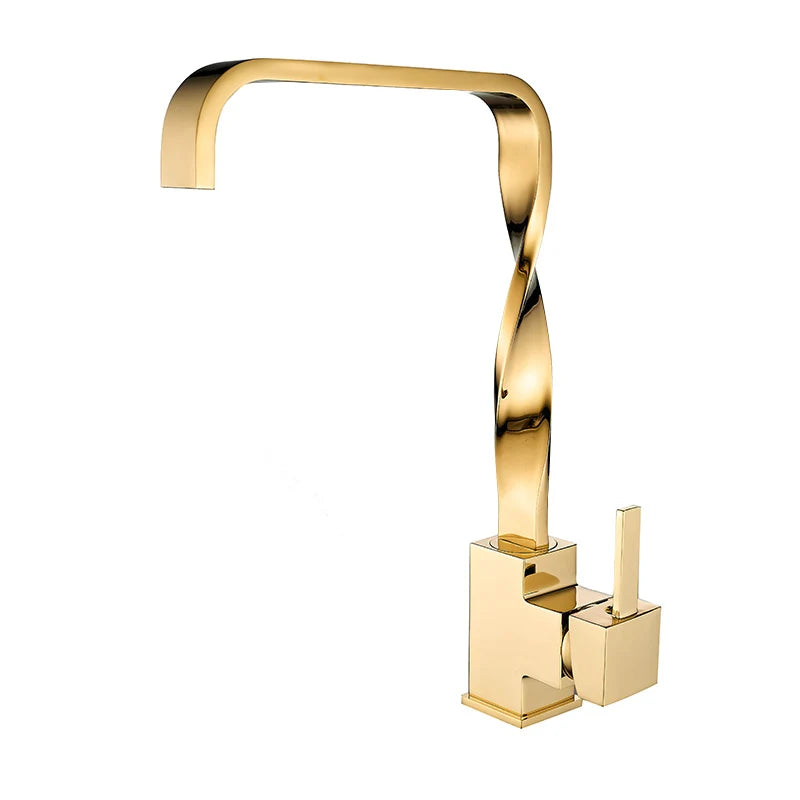 Gold Basin Mixer Faucet