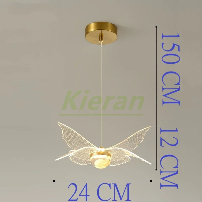 DecorBites™ Butterfly LED Chandelier: Nordic Modern UFO Pendent Lamp for Home Decor