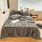 Decobites Plush Faux Fur Velvet Blanket, Double Layer, Warm Cashmere, Rabbit Fur Bed Sheet