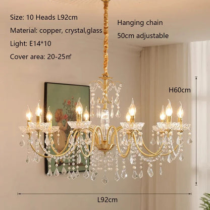 DecorBites™ Crystal Chandeliers Light for Living Room and Dining Room