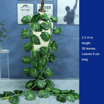 Guirnalda de hojas artificiales de hiedra verde DecorBites™, plantas artificiales para decoración de pared
