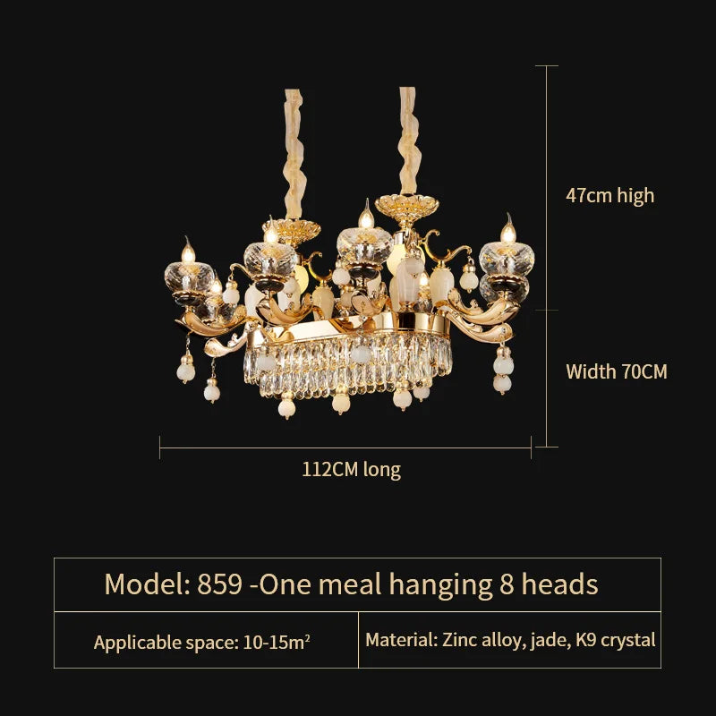 DecorBites™ Crystal Chandelier: European Elegance for Living, Dining & Bedroom