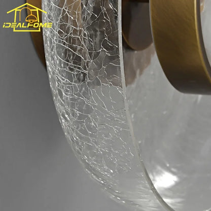 Lámpara de pared LED DecorBites™ de cristal agrietado. Diseño moderno y minimalista para la decoración del hogar.