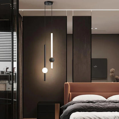 DecorBites™ Glass Rod Pendant Light - Modern Long Hanging Lamp for Living Room, Bedroom & Shop