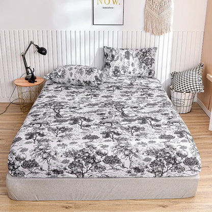 Decobites Ceramic Patterned Bedsheets Set with Bedspread & Pillowcases