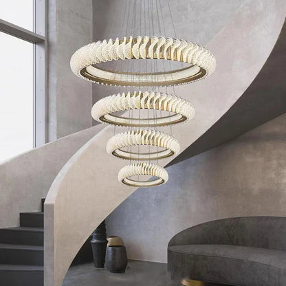 DecorBites™ Crystal Chandelier: Elegant Living & Dining Room Pendant Lighting