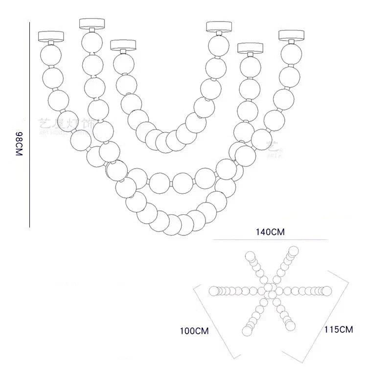 Lámparas colgantes LED contemporáneas DecorBites™ para sala de estar y comedor