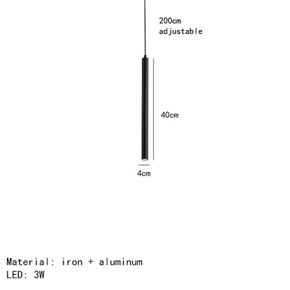 ديكوربايتس™ مصابيح LED سوداء معلقة 30/40/50/60 سم لغرفة الطعام وغرفة النوم والمطبخ