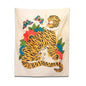 Decobites Tiger Tapestry: Hippie Boho Wall Hanging with Floral Butterfly, Psychedelic Animal Art