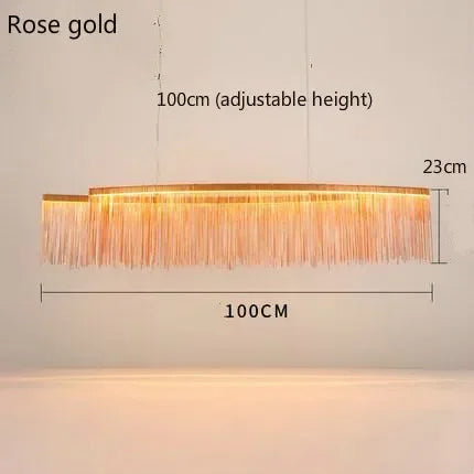 Lámpara de Araña de Borla de Aluminio LED Decorbites™: Luz Moderna Regulable para Sala de Estar, Hotel, Salón
