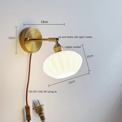 DecorBites™ Ceramic LED Wall Sconce Lamp for Bathroom Bedroom Living Room Mirror Lighting