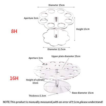 DecorBites™ Ice Cream Cone Holder Stand: Durable Acrylic Display Rack for Cupcakes & Cones