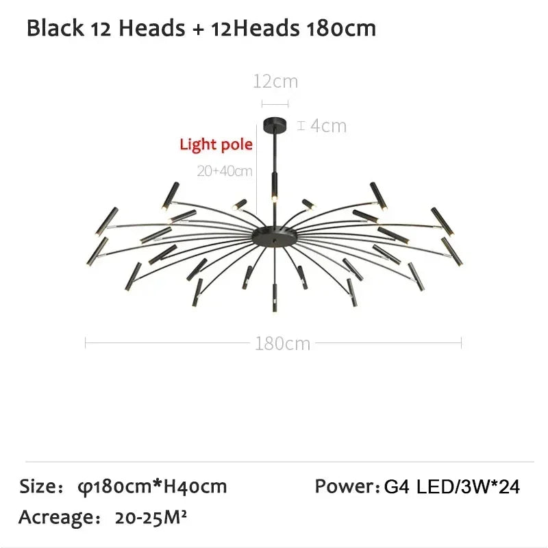 Lámpara de techo LED DecorBites™ de estilo nórdico para salón, comedor o dormitorio