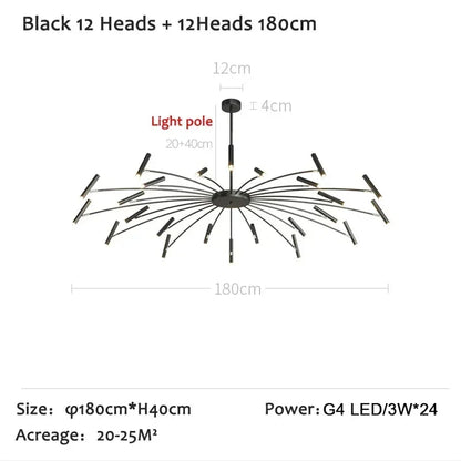 Lámpara de techo LED DecorBites™ de estilo nórdico para salón, comedor o dormitorio