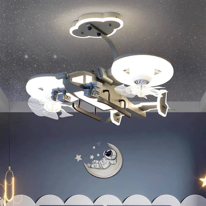 DecorBites™ Kids Bedroom Ceiling Fan with Light, Remote Control - Modern LED Lamp