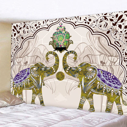 DecorBites™ Elephant Tarot Psychedelic Tapestry for Home Decor and Yoga Room Zen Vibes
