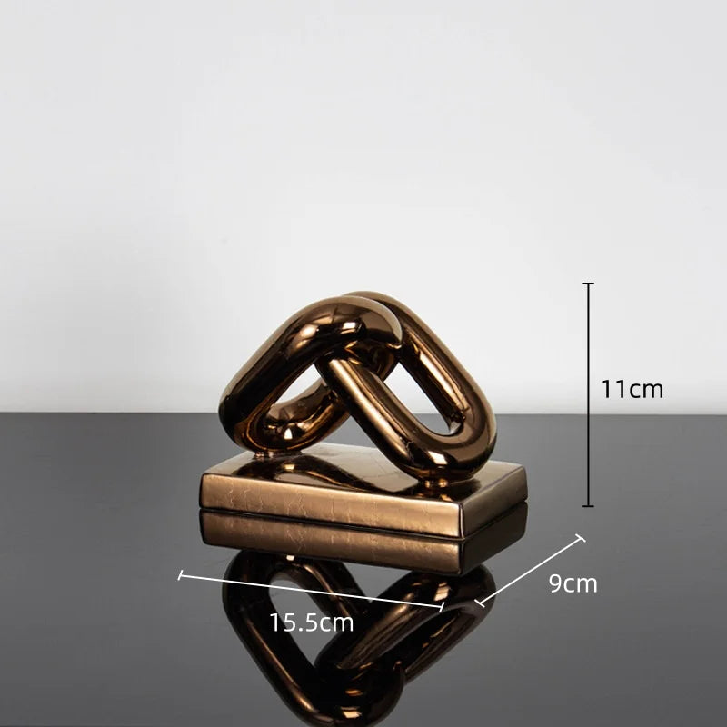 DecorBites™ Golden Chain Skeleton Lock Home Decoration Figurine