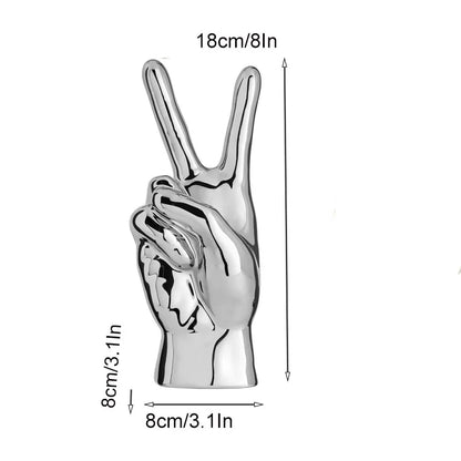DecorBites™ Hand Love Gesture Figurine Sculpture Home Desktop Decor