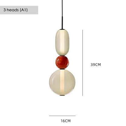 Nordic Colored Glass Pendant Light