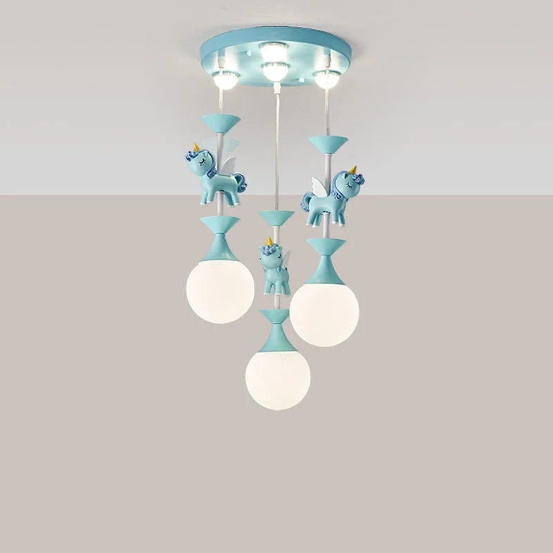 DecorBites™ Children's Carousel LED Chandeliers: Nordic Princess Decor Pendant Lights for Living Room