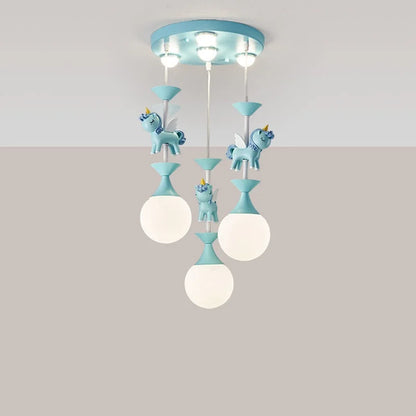 DecorBites™ Children's Carousel LED Chandeliers: Nordic Princess Decor Pendant Lights for Living Room