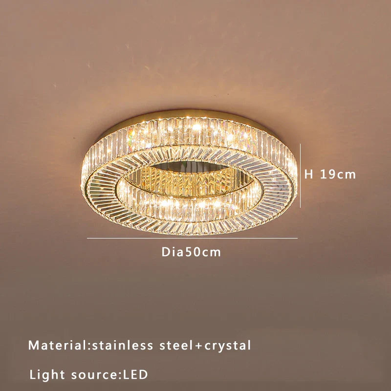 DecorBites™ Crystal Ceiling Lamp: Luxury Décor for Living Room & Bedroom