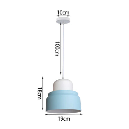 ديكوربايتس™ مصابيح معلقة باللون الأزرق النورديك E27 مصابيح معلقة عصرية لغرفة المعيشة وتناول الطعام والمطبخ