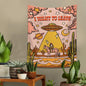 Decobites Space Planet Cactus Moon Wall Tapestry - Boho Hippie Room Decor