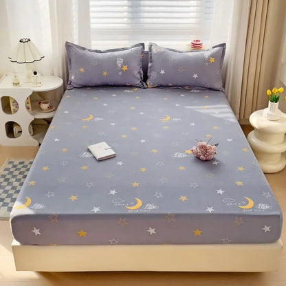 DecorBites™ Japanese Style Thick Fitted Sheet for Queen/King Bed