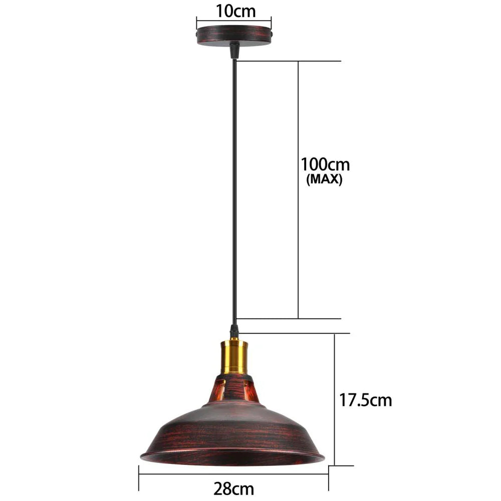 Industrial Vintage Black Iron Pendant Light