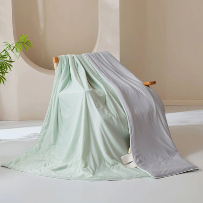 DecorBites™ Ice Cream Silk Quilt for Cool Summer Comfort, Single/Double Air Conditioning Blanket