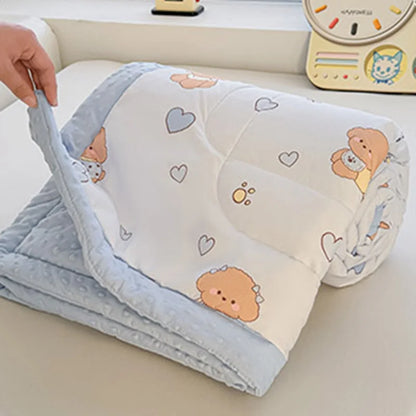 DecorBites™ Cartoon Pattern Summer Comforter: Skin-Friendly Breathable Quilt for Kids & Adults