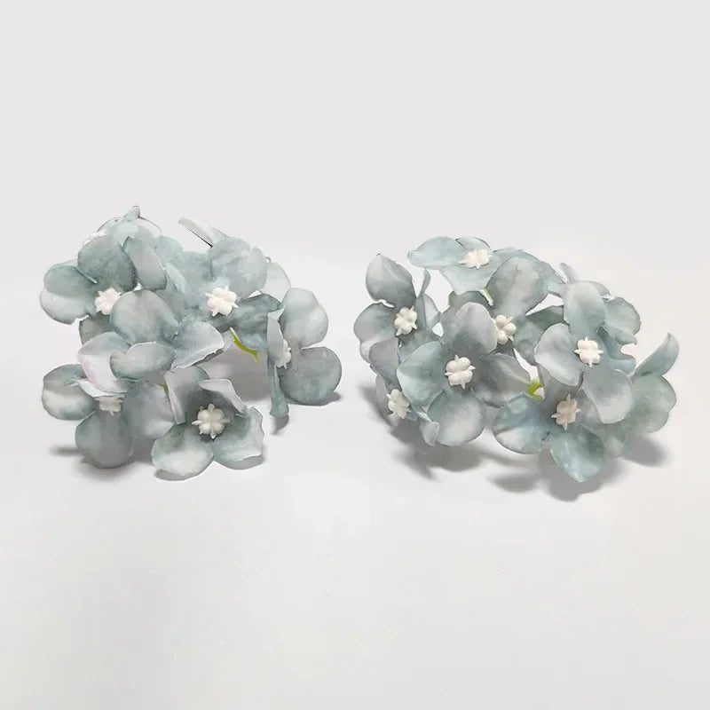 DecorBites™ Hydrangea Flowers: 30Pcs 8cm Fake Flowers for Home Decor, Wedding, DIY Wreaths