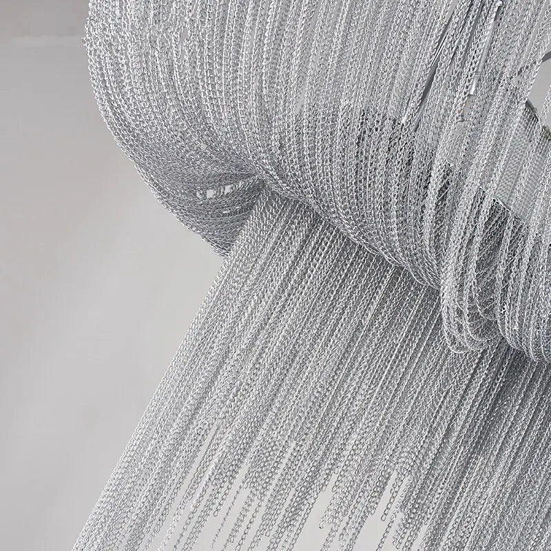 DecorBites™ Aluminum Tassel Chandelier: Modern Nordic Style Pendant Lamp for Living Room