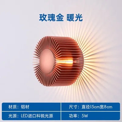 DecorBites™ LED Aluminum Wall Lamp: Modern Minimalist Art Decor for Living Bedroom Hotel