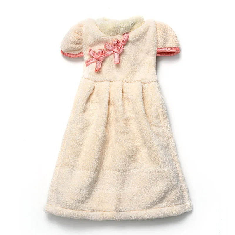 Toalla de mano Cheongsam de forro polar coral DecorBites™: suave, absorbente y de secado rápido. Ideal para el hogar y para colgar en la pared.