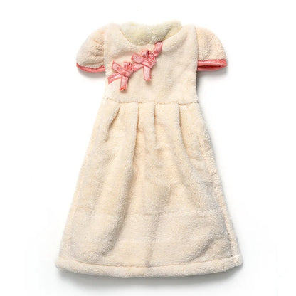 Toalla de mano Cheongsam de forro polar coral DecorBites™: suave, absorbente y de secado rápido. Ideal para el hogar y para colgar en la pared.