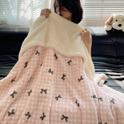 Manta de forro polar DecorBites™ | Chal multiusos para oficina y hogar | Manta suave y cálida