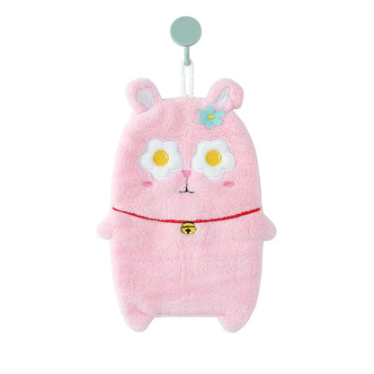 DecorBites™ Cute Cartoon Animal Hand Towel Double Layer Thickened Towel for Kids Home Kitchen