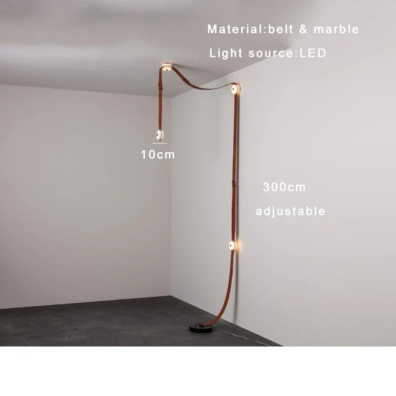 DecorBites™ Leather Marble Ceiling Pendant Lights - Adjustable Hanging Lamp for Dining Room & Bedroom