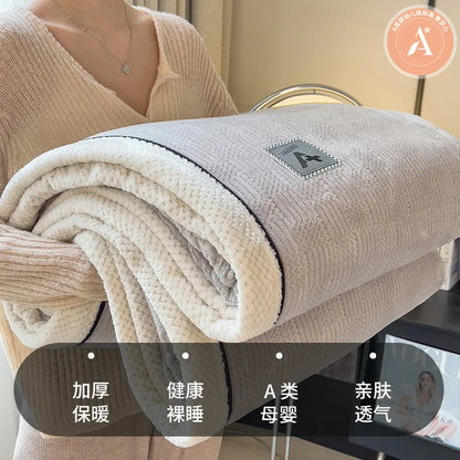 DecorBites™ Light Luxury Velvet Plush Cotton Blanket