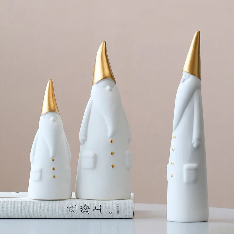 DecorBites™ Ceramic Santa Claus Figurines Set for Christmas Home Decor