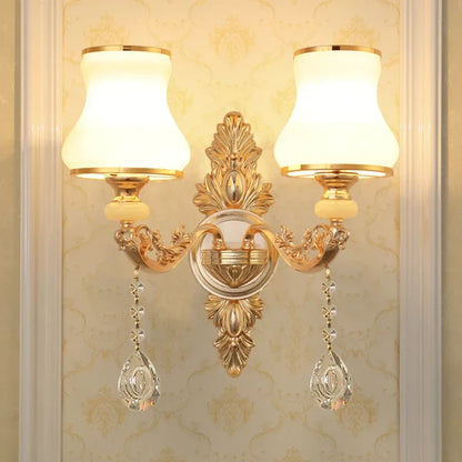 Aplique de pared de cristal DecorBites™ para dormitorio, lámpara de interior moderna de estilo europeo