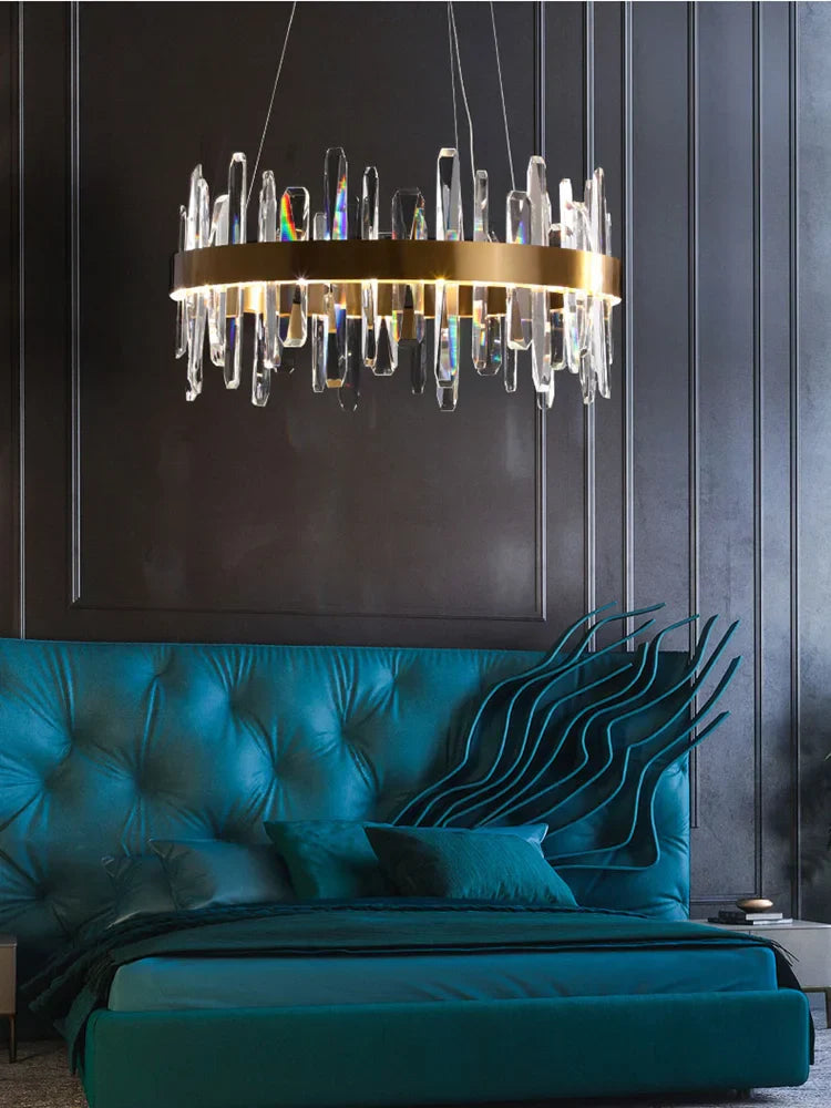 DecorBites™ K9 Luxury Pendant Chandelier, LED Indoor Lighting for Kitchen, Living Room, Bedroom