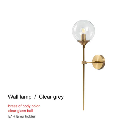 DecorBites™ Brass Glass Ball Chandelier for Modern Living Room Dining Decor