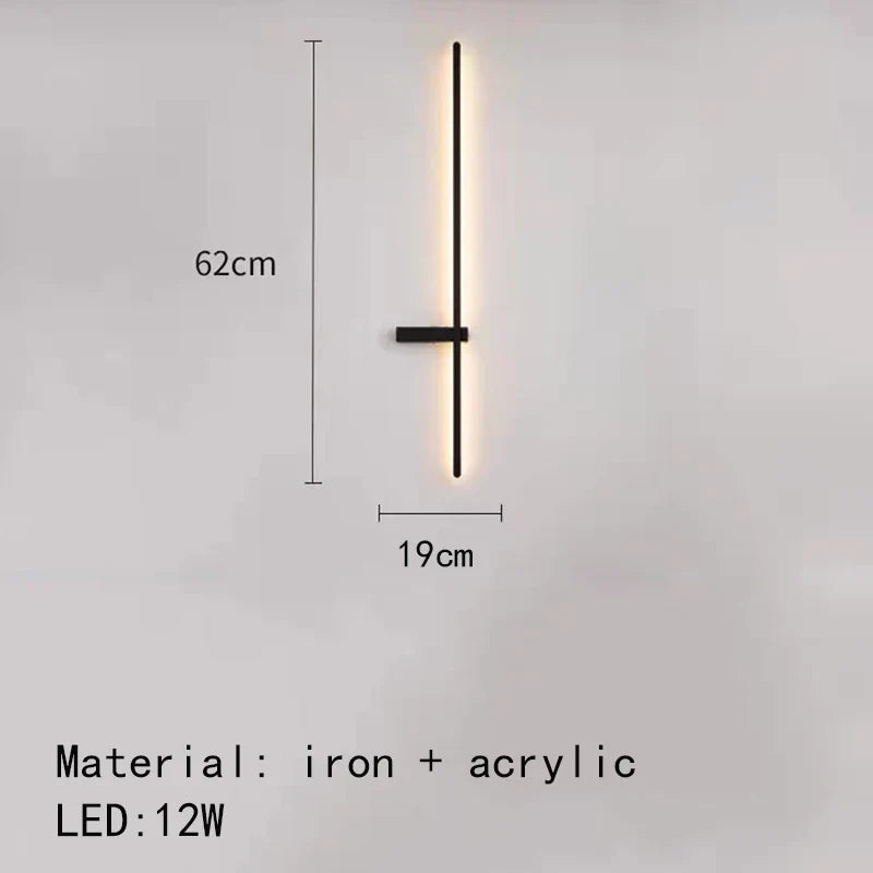 DecorBites™ LED Wall Lights: Modern Black White Aluminium Sconce Lamp for Living Room Bedroom